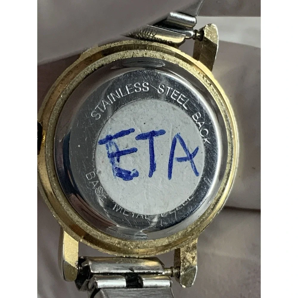 george anthony watch womens silver gold tone stretch band w locking clasp Workin